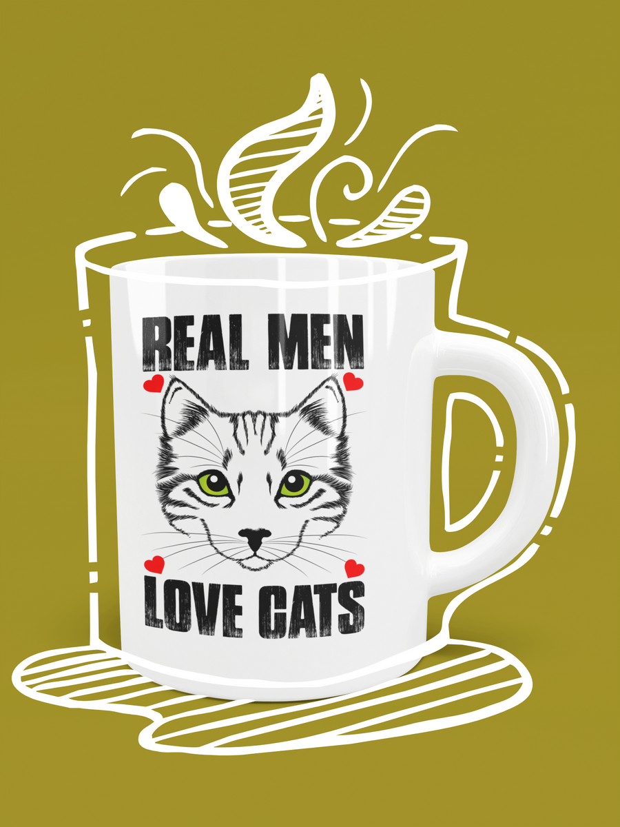 Real Men Love Cats Travel Mug