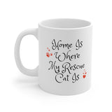 Home Is Where My Rescue Cat Is Mug