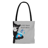 6 feet back right meow funny cat bag
